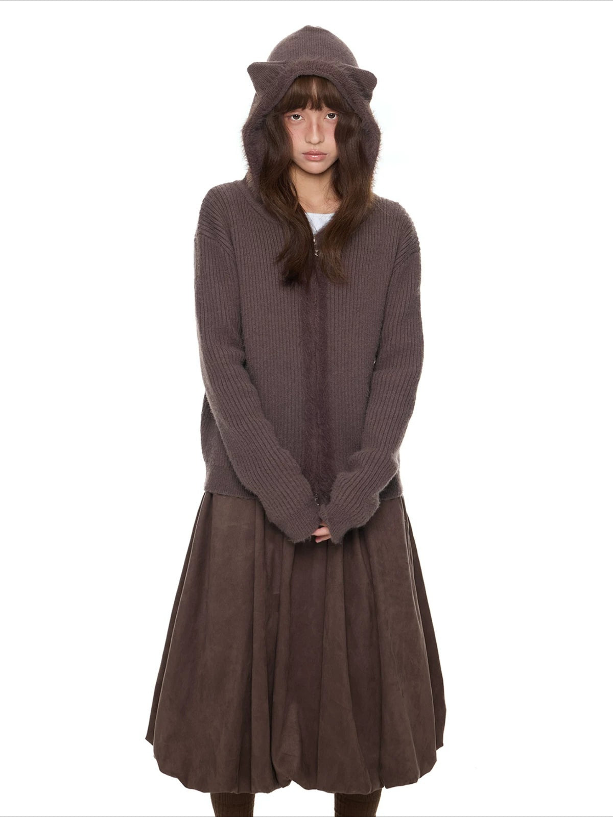 Bear Ear Knit Cardigan