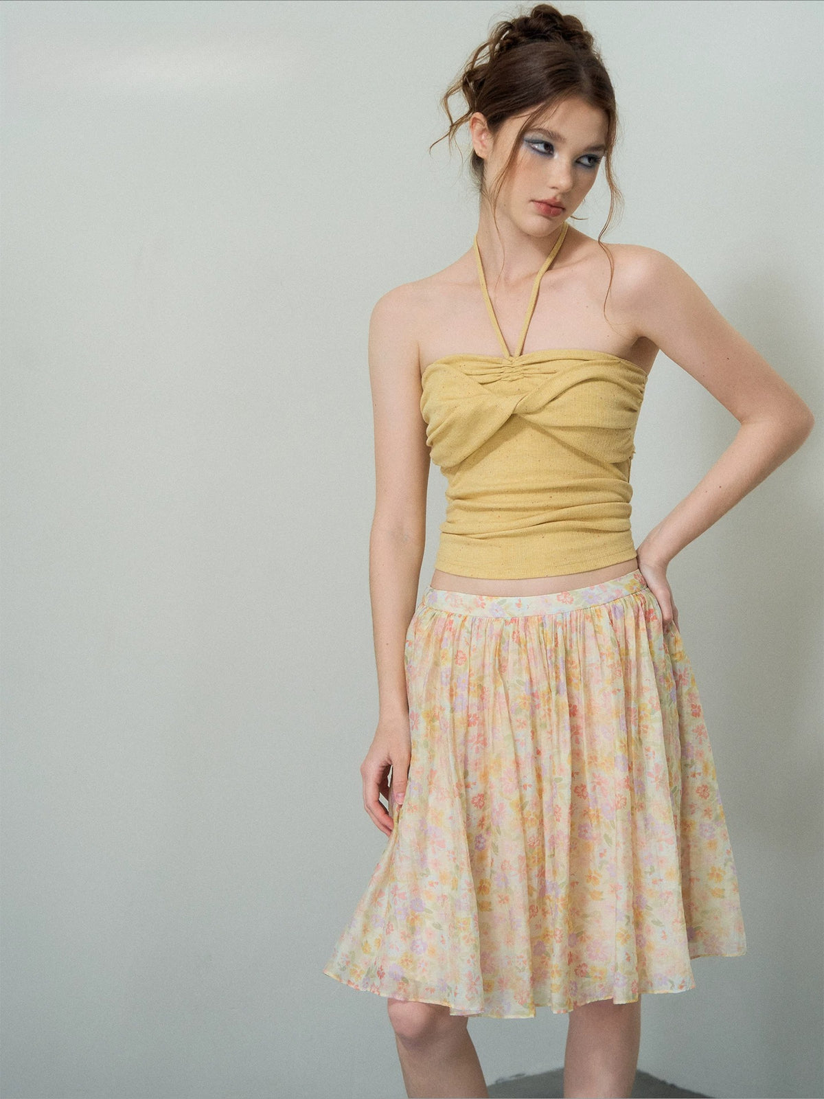 Twist Halter Knit Top