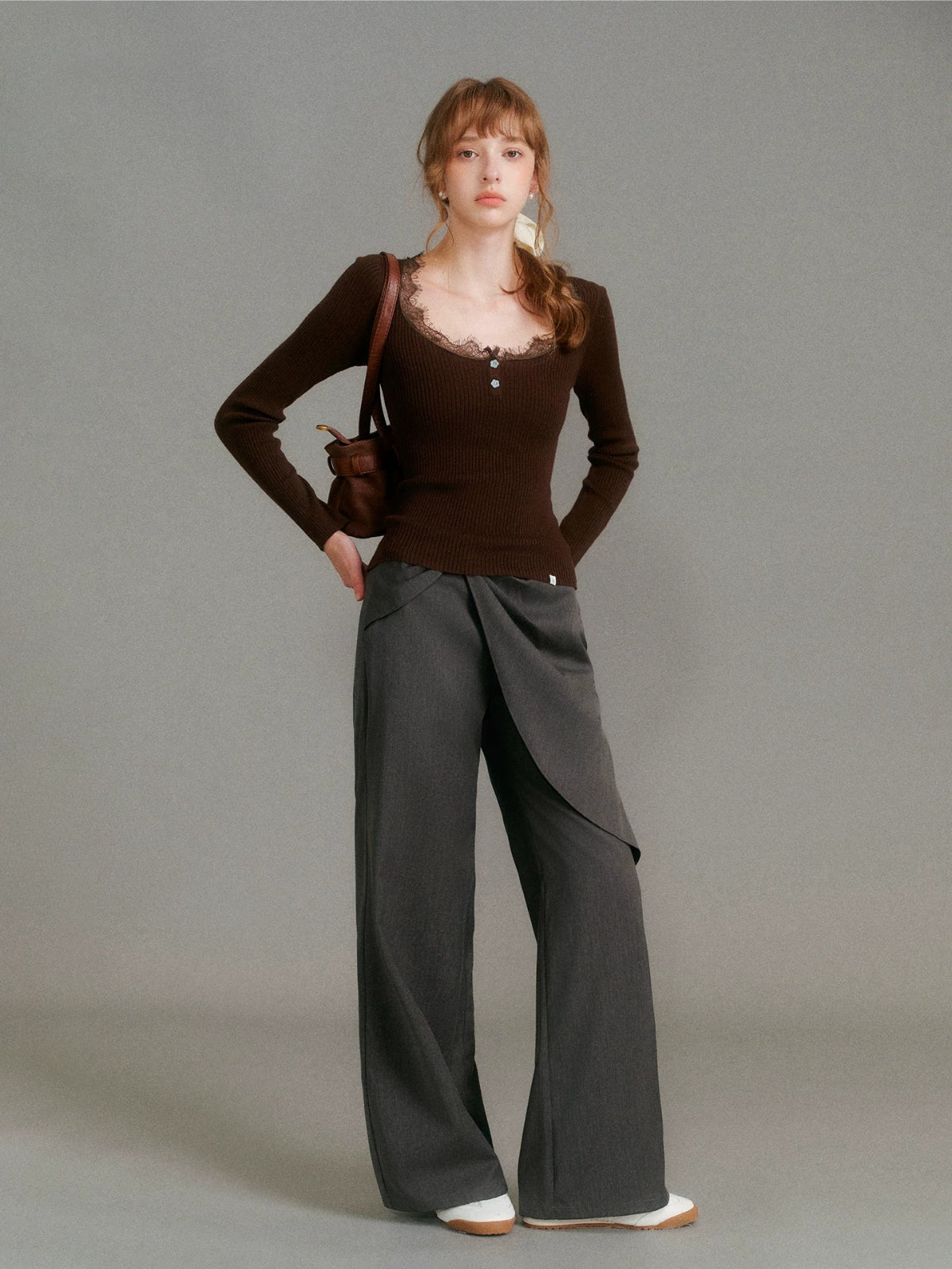 Bow Detail Straight Pants