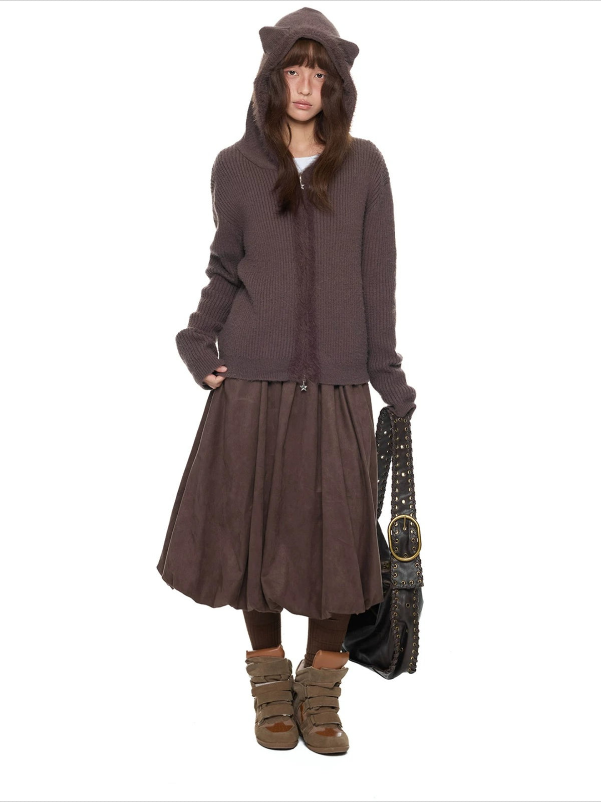 Bear Ear Knit Cardigan