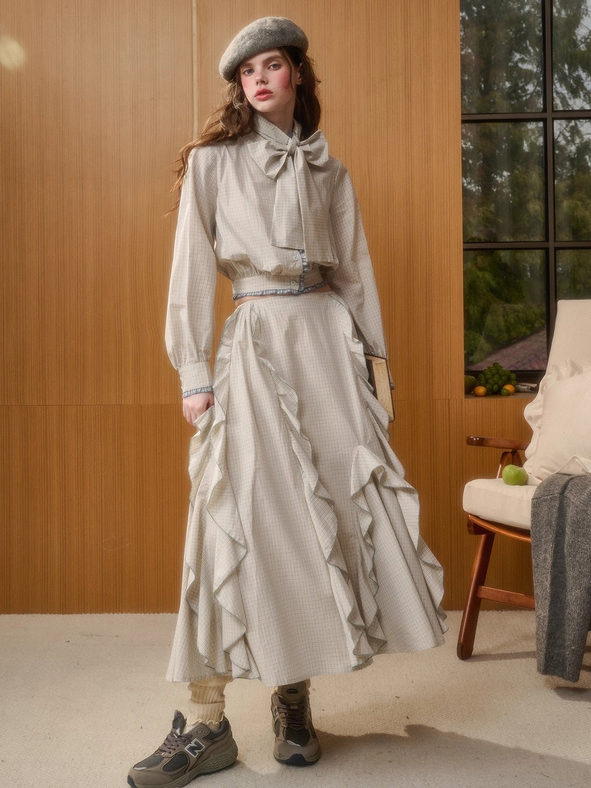 Organic Cotton Gingham Shirt Set