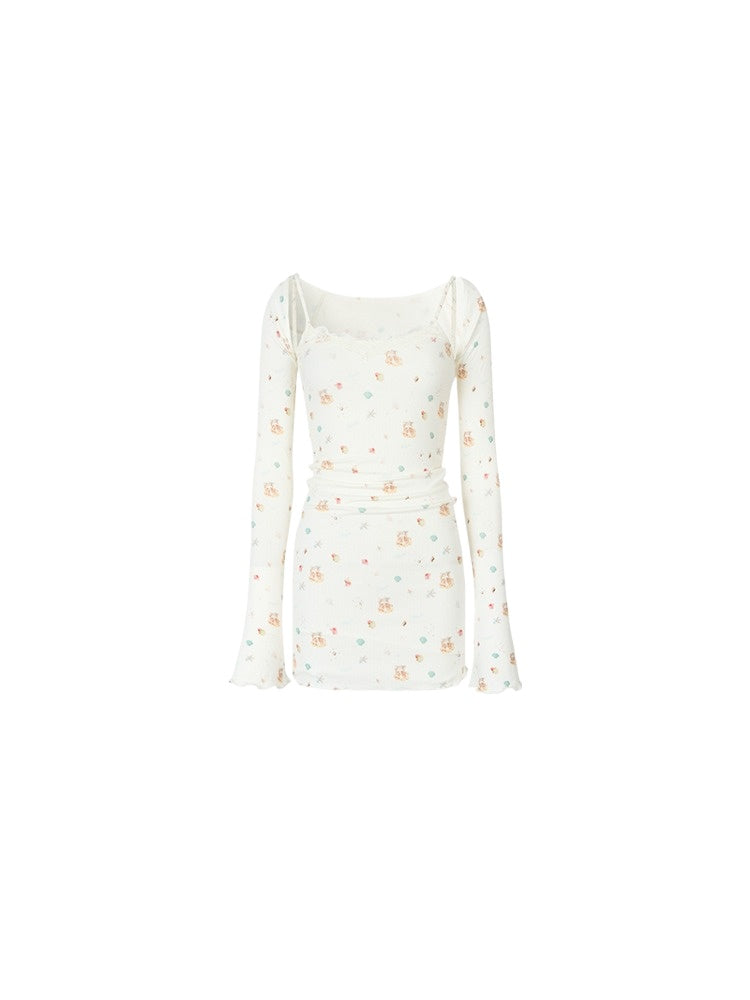 Seaside Series Printed Dress & Cover Up Set