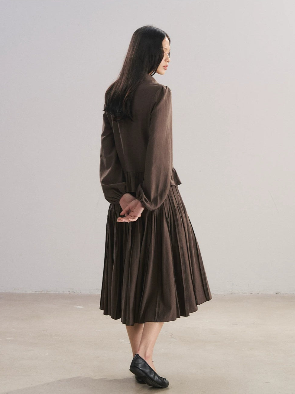 Lace Ruffle Blouse & Skirt Set