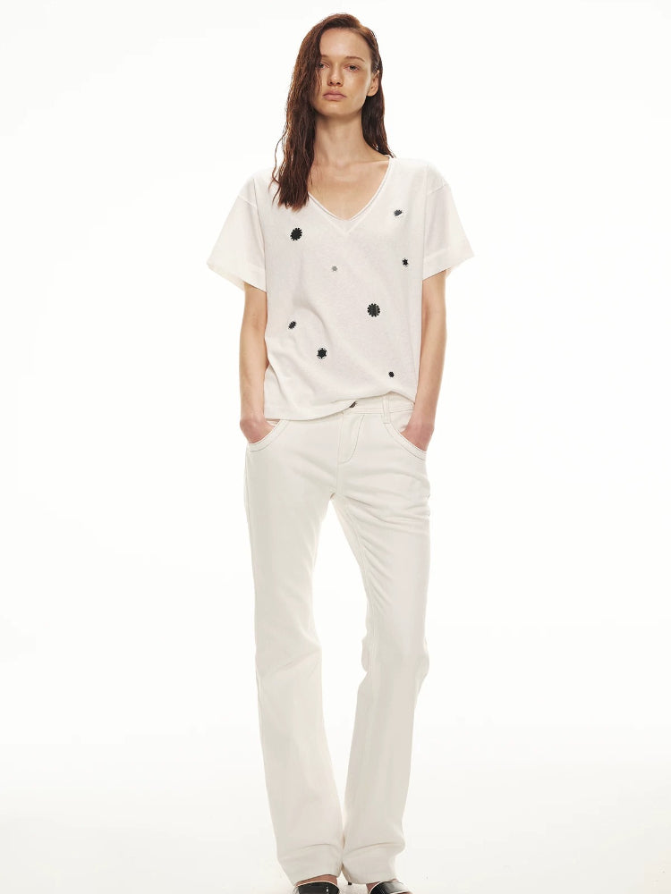 Mirror V-Neck Relaxed Tee
