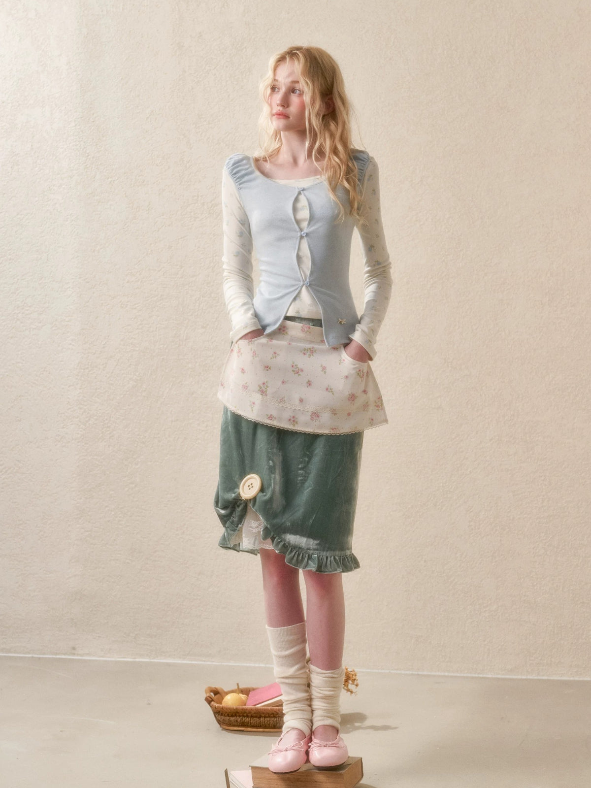 Floral Layered Knit Two Piece Set