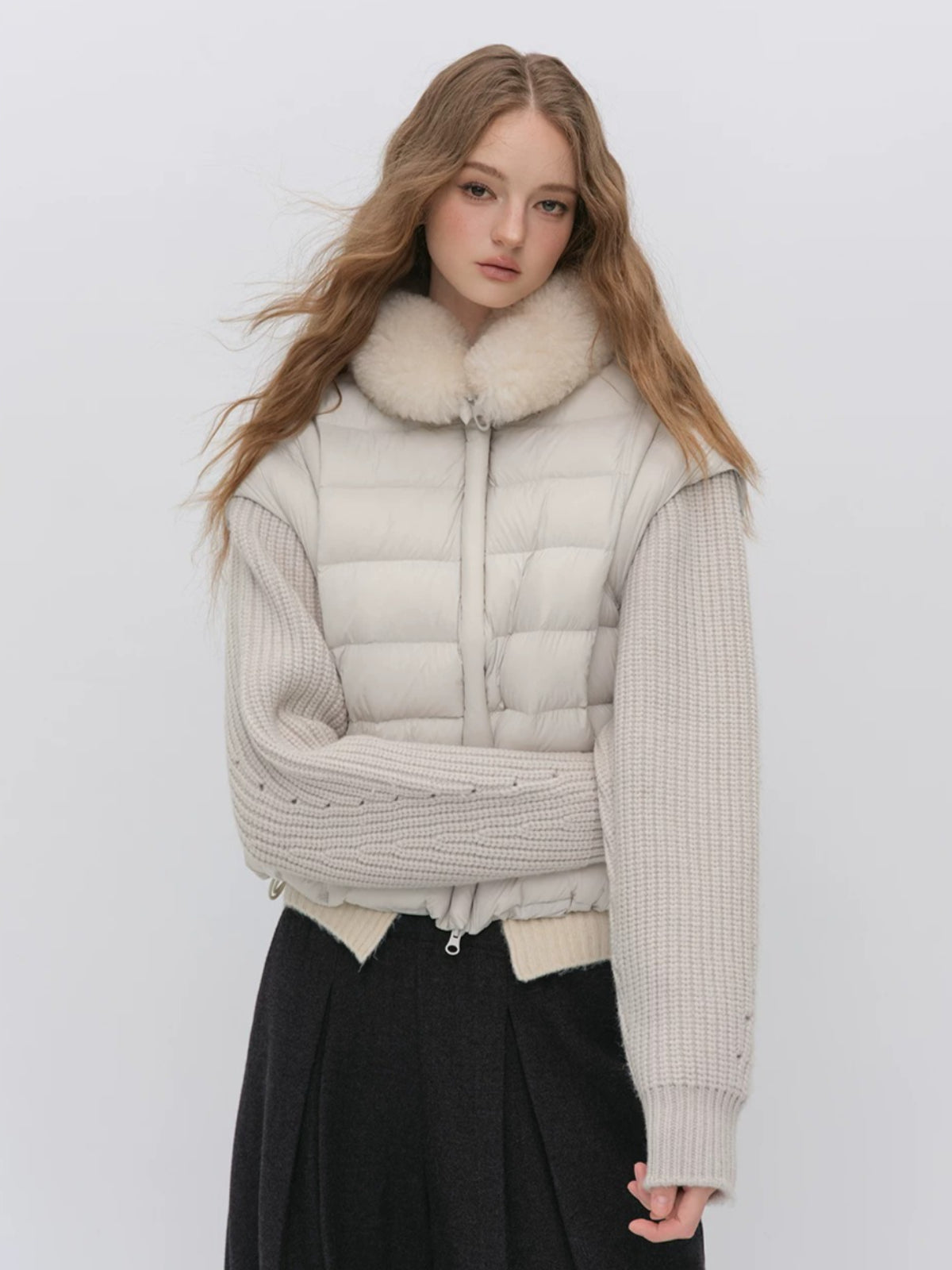 Detachable Sleeve Down Puffer Jacket