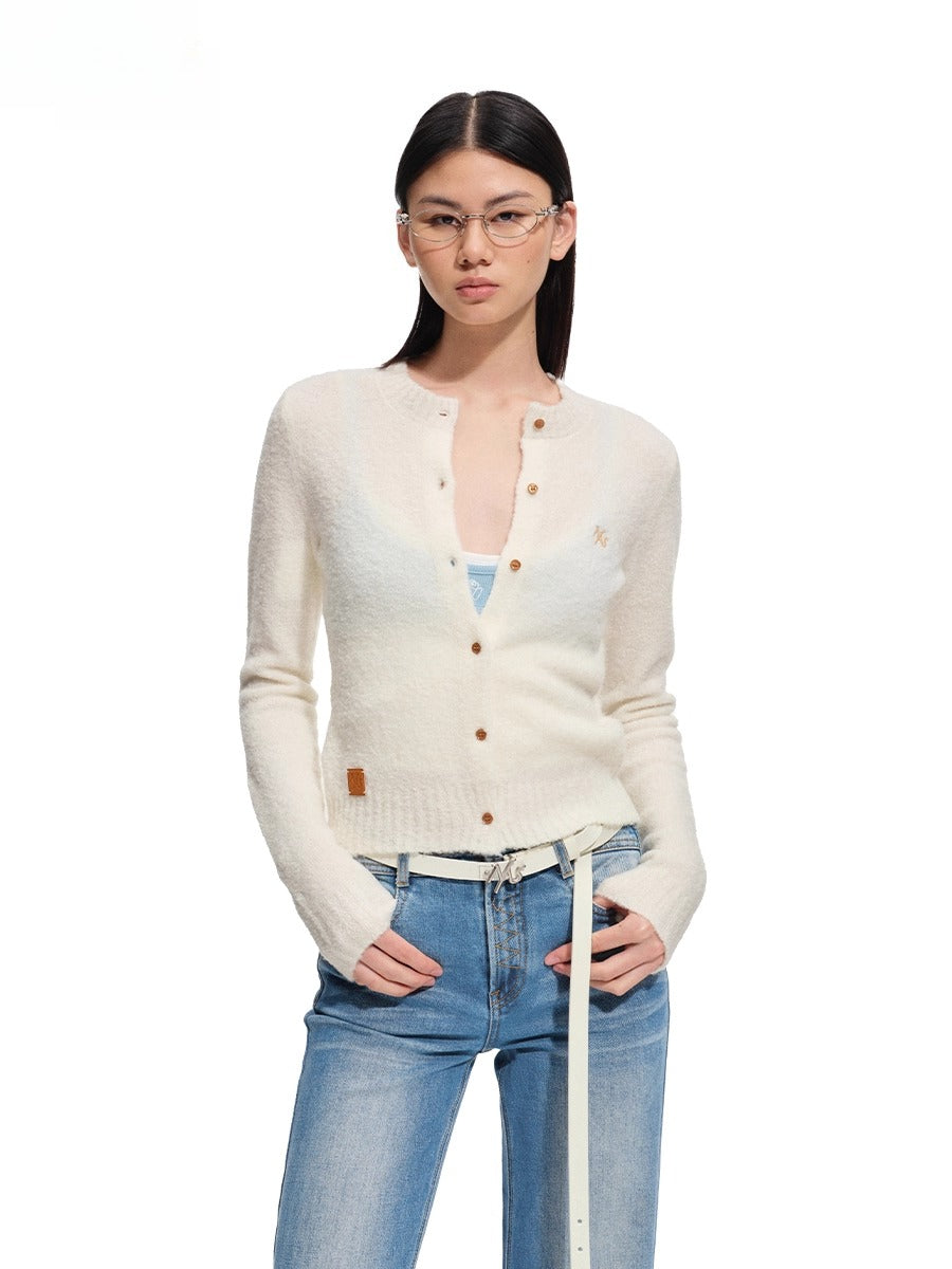 Polar Wool Loop Knit Cardigan