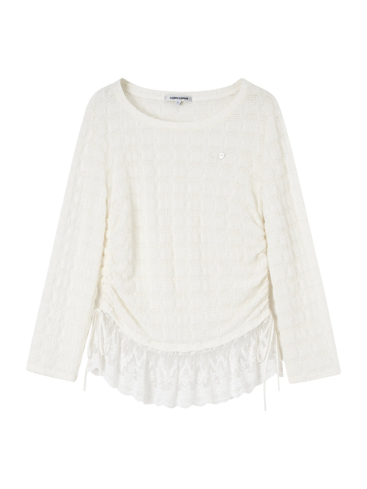 Long Sleeve Lace Patchwork Cover-up