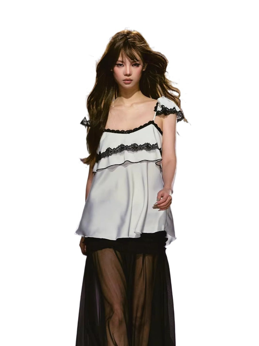 Satin Lace Camisole Top