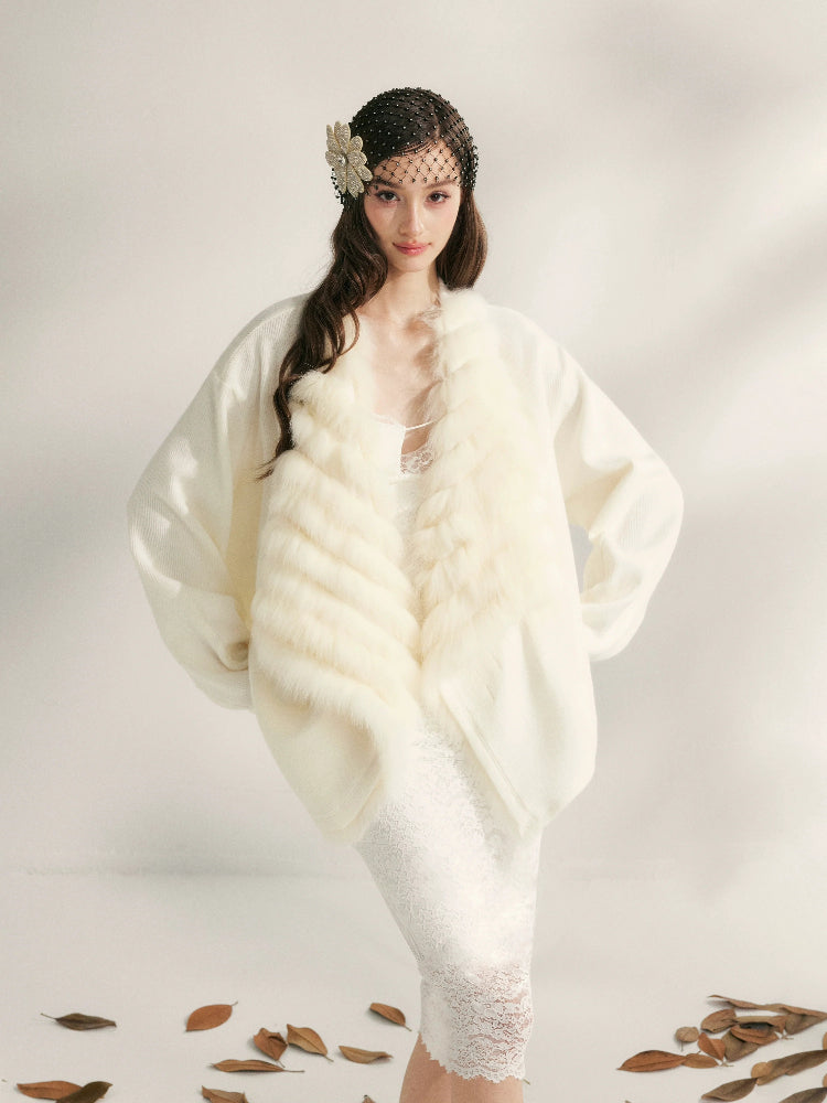 Fox Fur Collar Fur Jacket