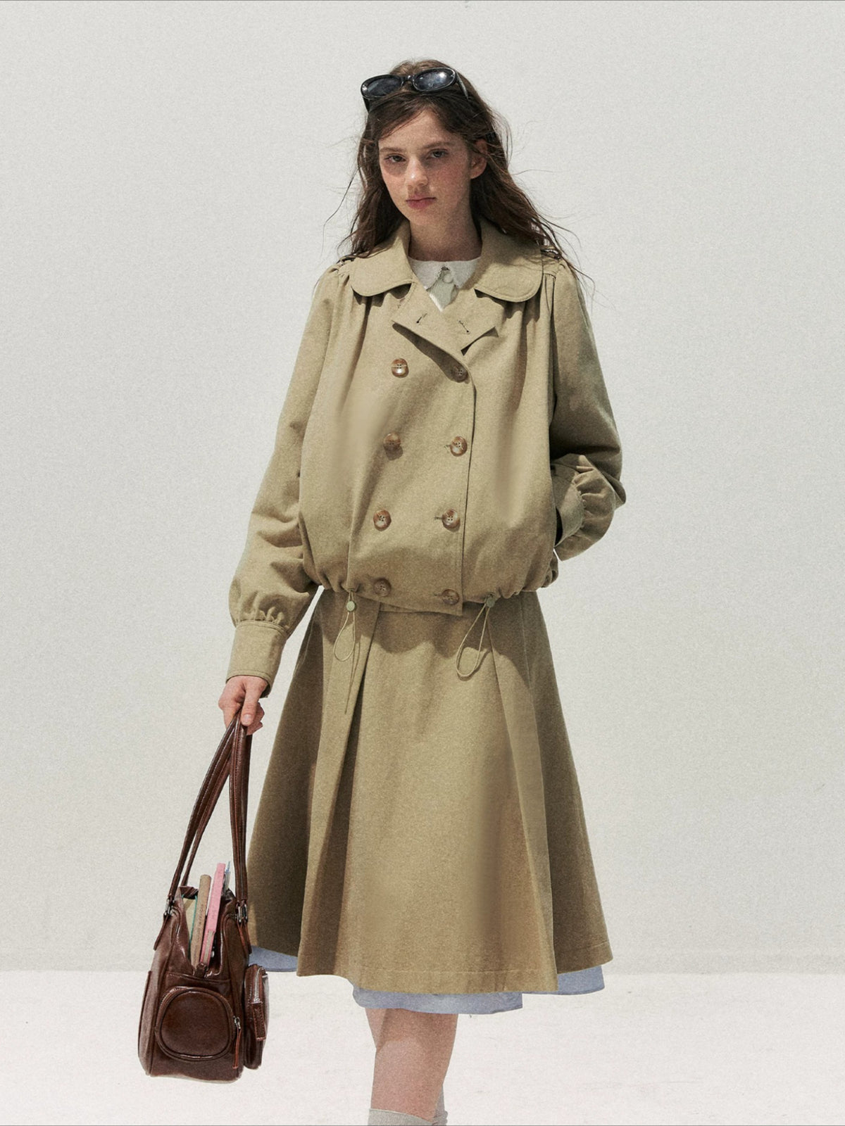Peter Pan Trench Skirt Set