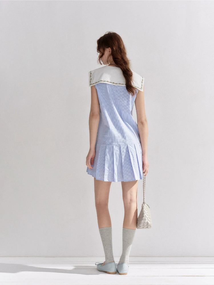 Sailor Collar Pleated Dress