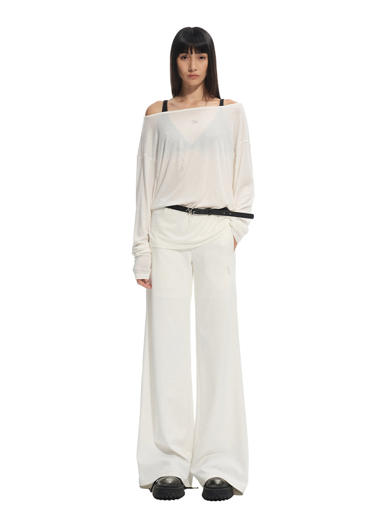 Beibai Mid-rise Fitted Flare Pants