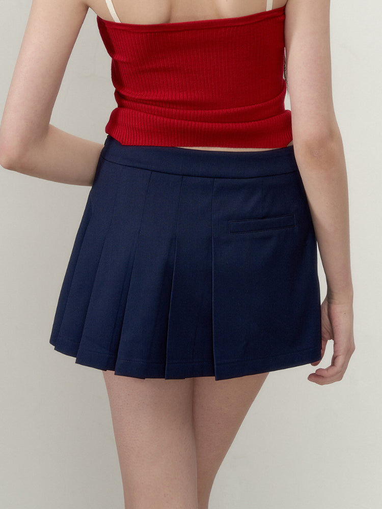 A-Line Irregular Pleated Skirt