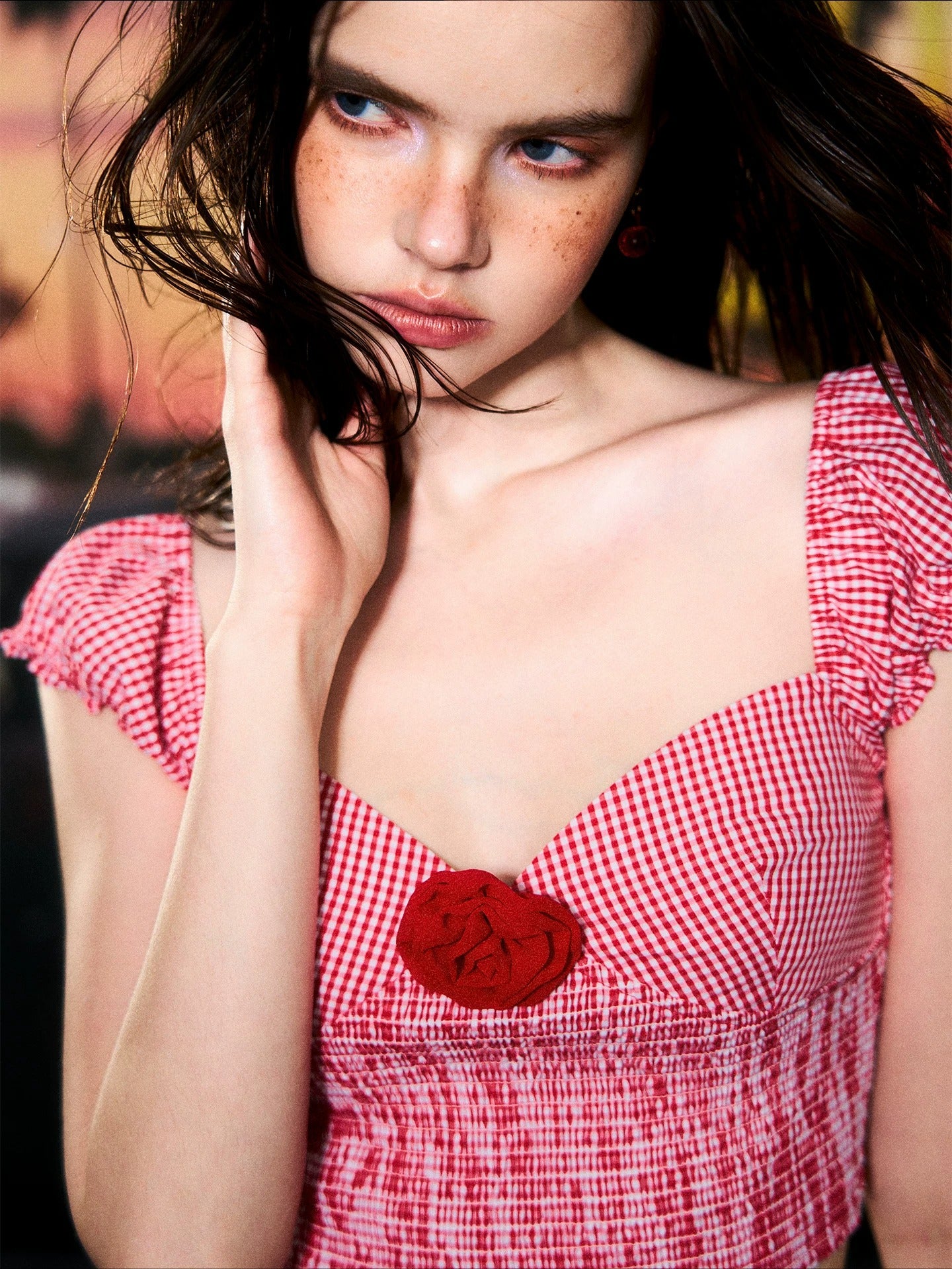 Red Gingham Ruffle Set