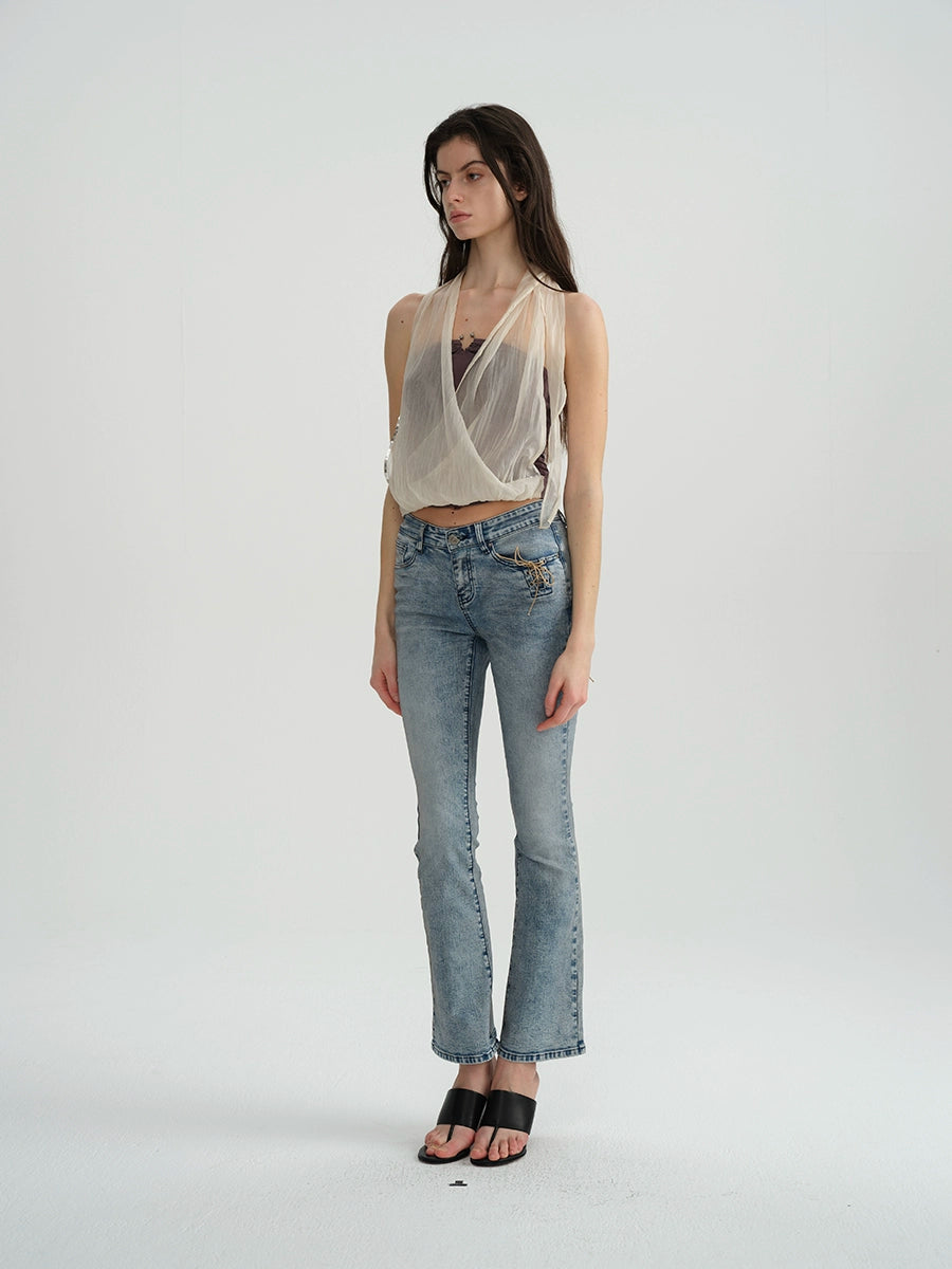 Sequin Mesh Layered Bustier Top