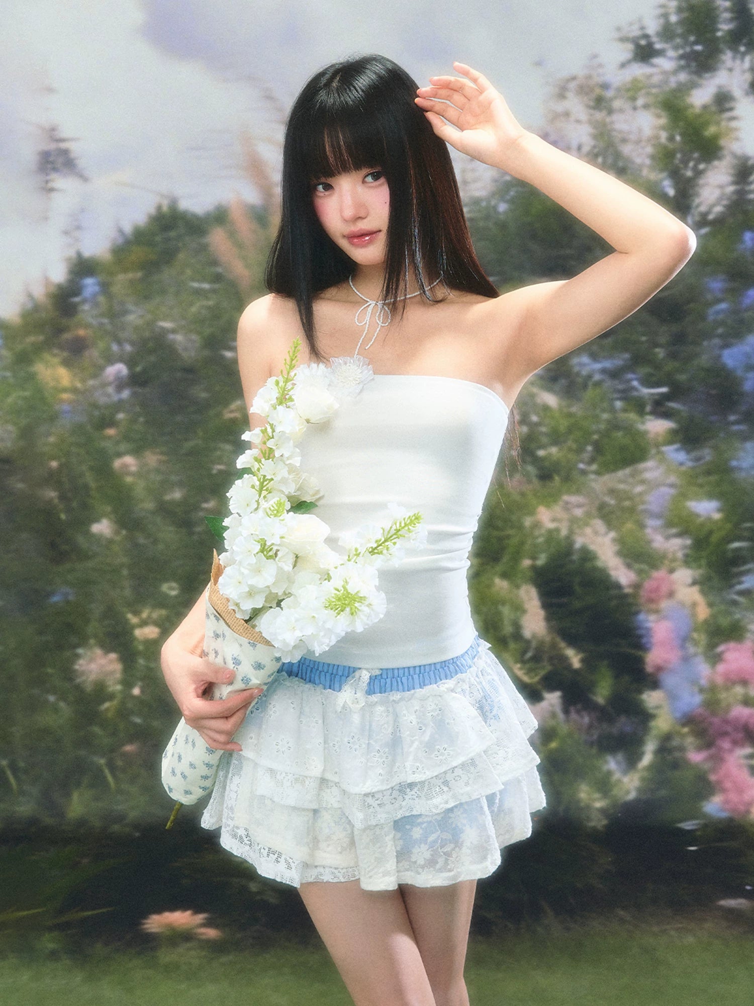 Floral Tube Crop Top