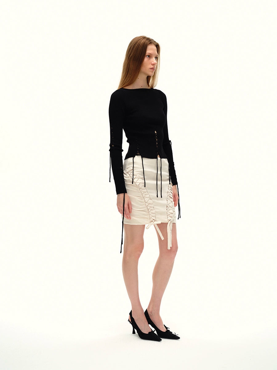 Black Coffee Reversible Tie Sweater