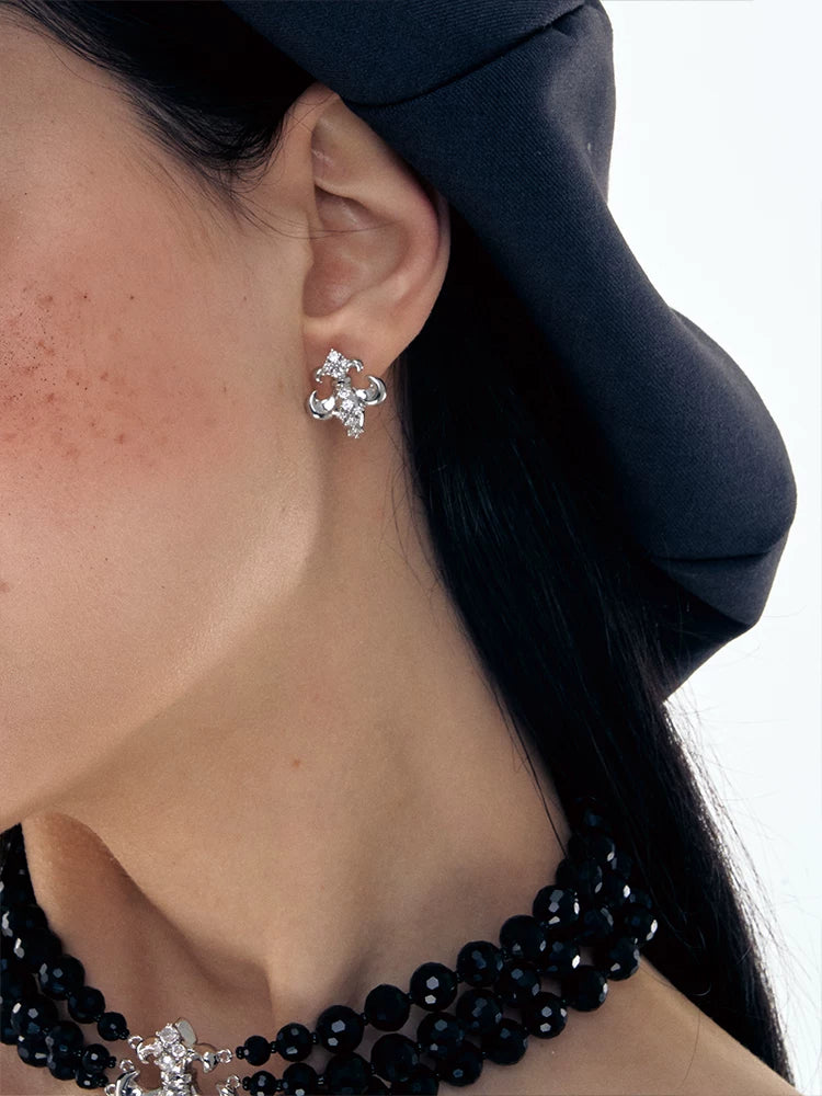 Iris Zircon Stud Earrings