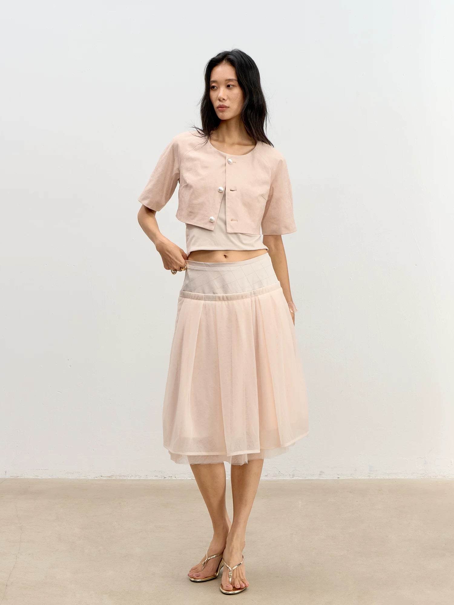 Satin A-Line Skirt