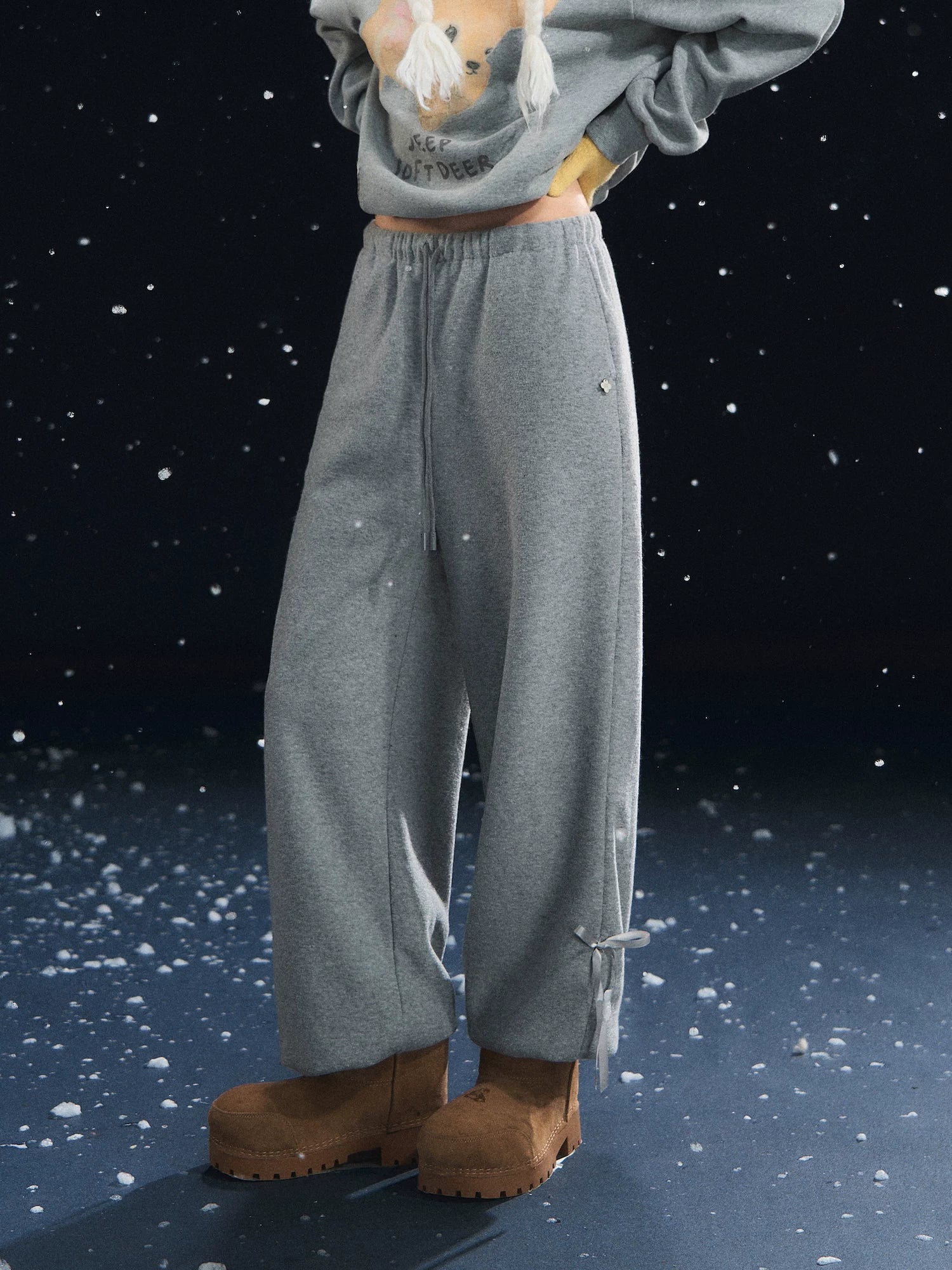 Fleece Cuffed Lantern Casual Pants