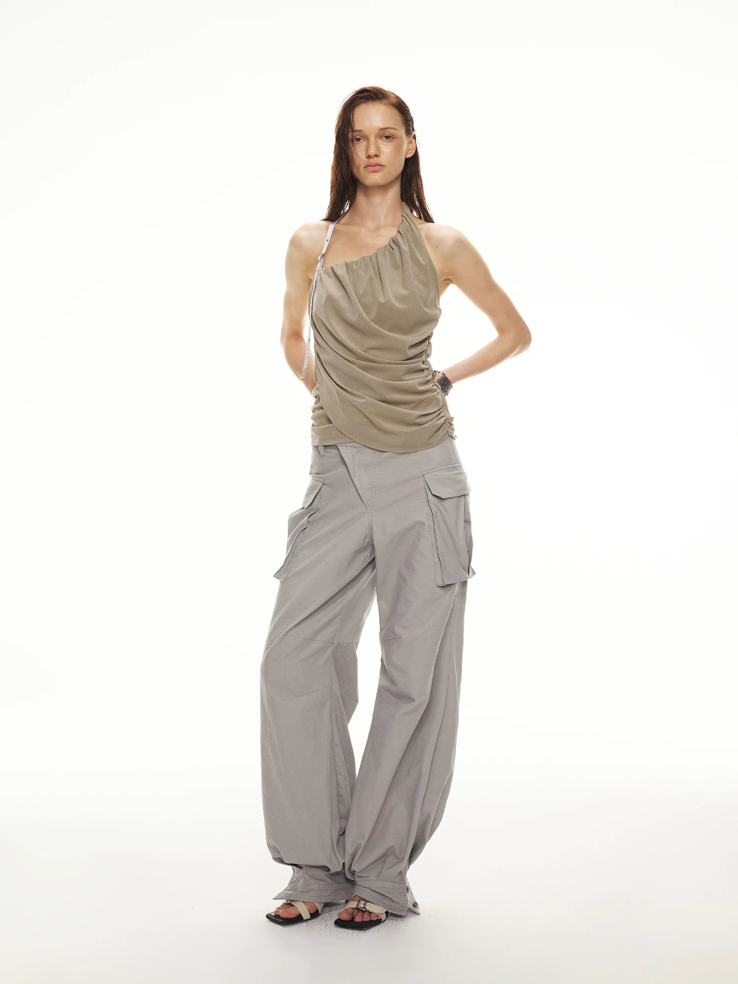 Washed Utility Balloon Pants