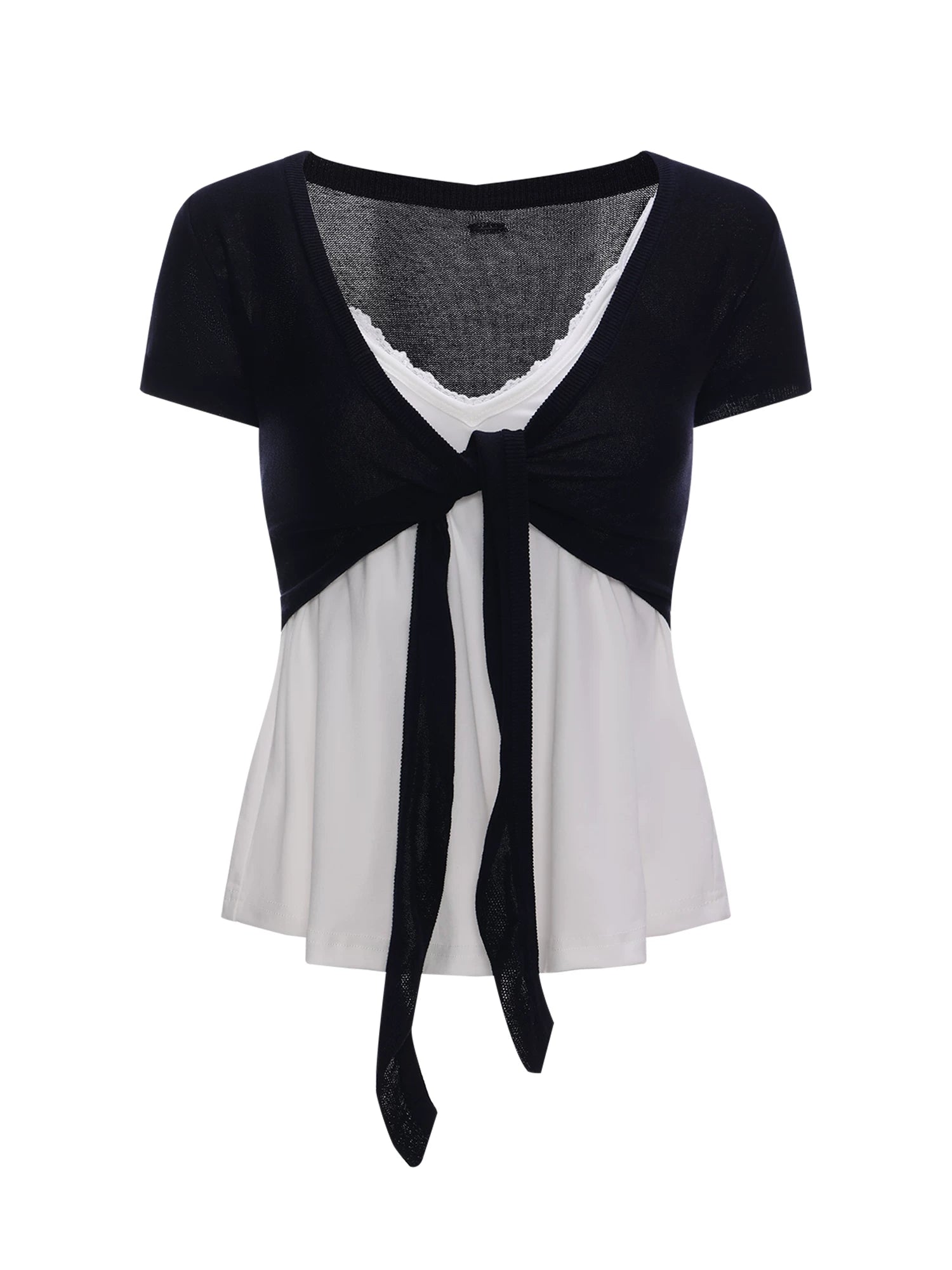 Tie Cardigan Camisole Set