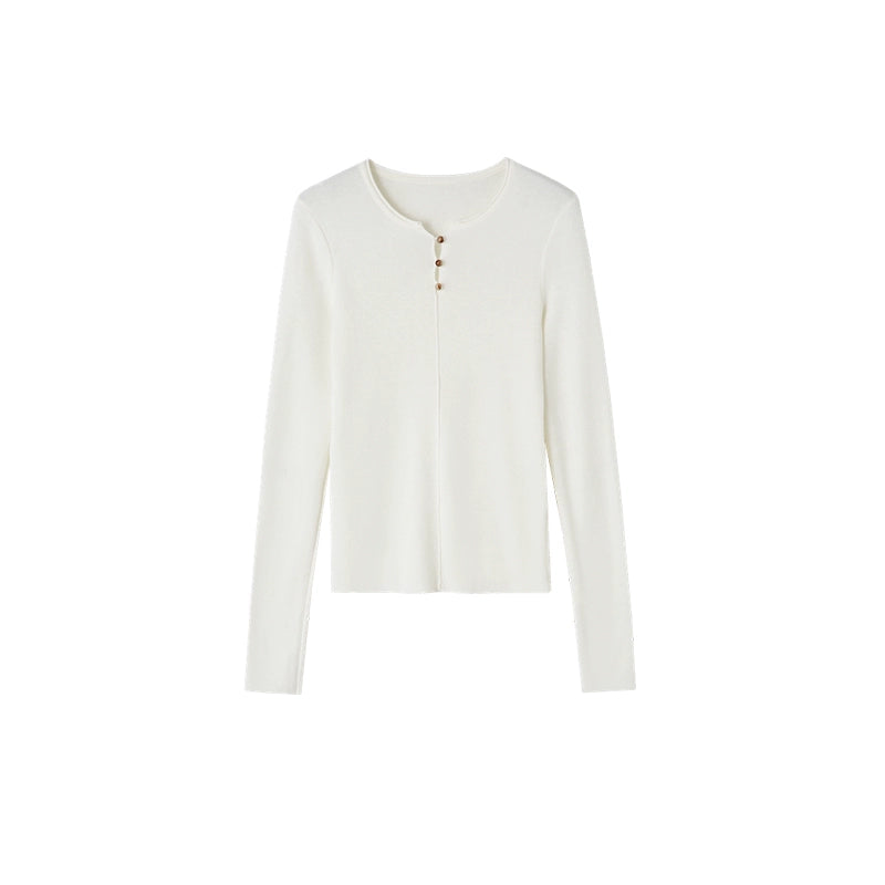 Stripe Button Rib Top