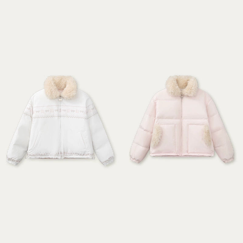 Reversible Fair Isle Down Jacket