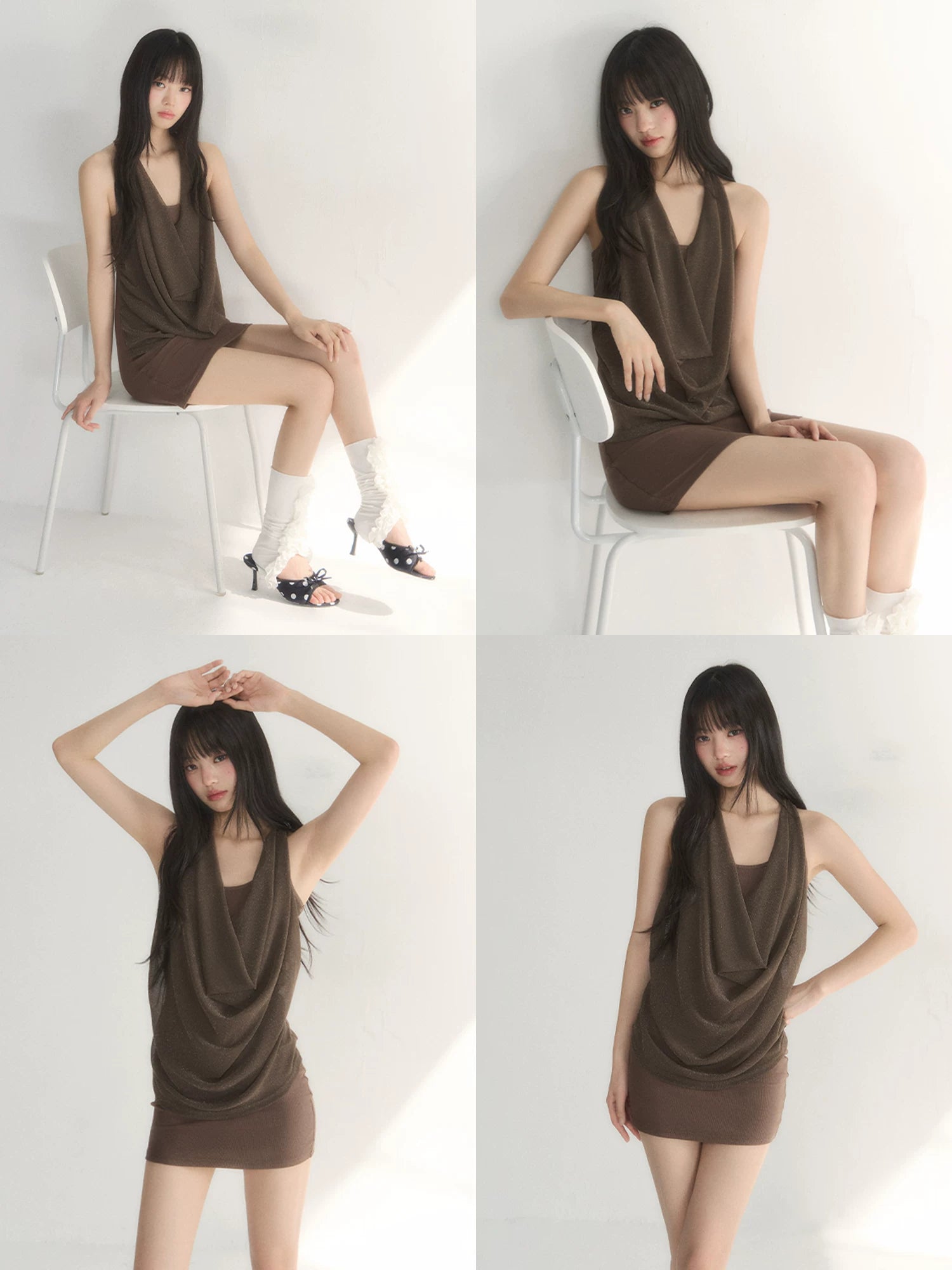 Halter Cowl Bodycon Dress