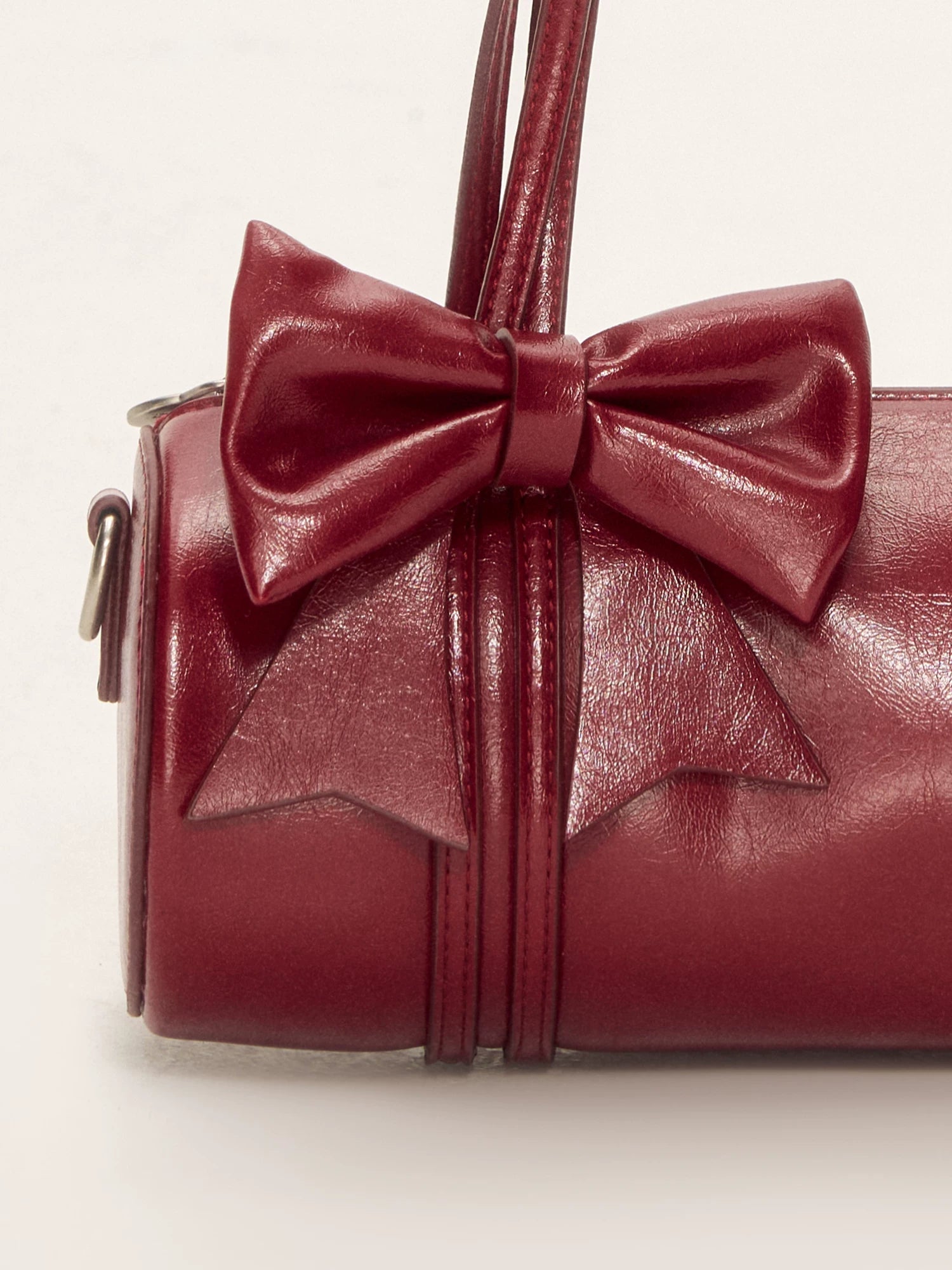 Red Sculptural Bow Underarm Bag
