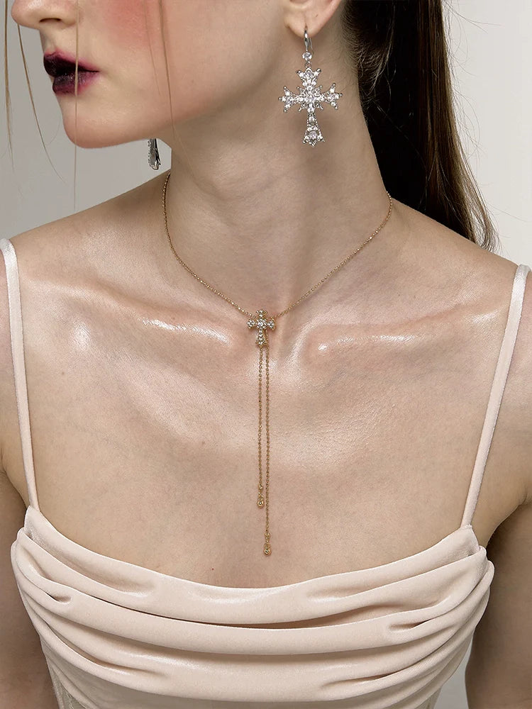 Vintage Baroque Cross Necklace