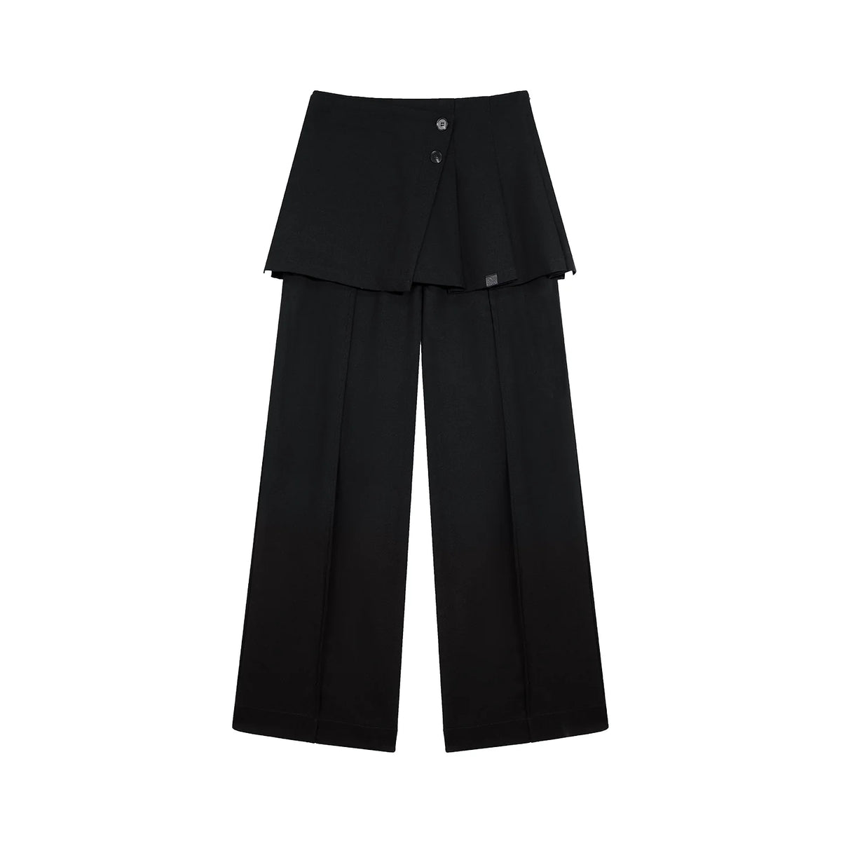Detachable Overlay Wide Leg Pants