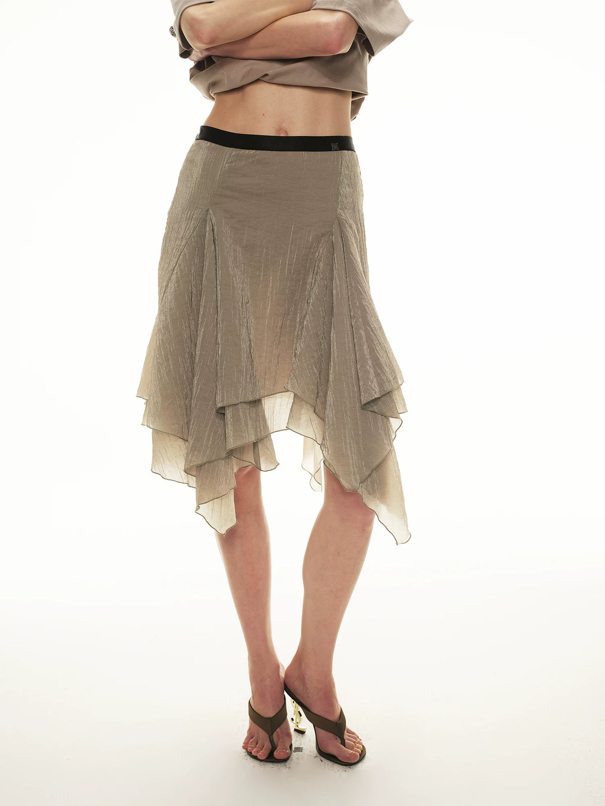 Acetate Shimmer Convertible Skirt