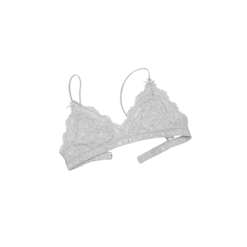 Polka Dot Cat Paw Lace Bralette