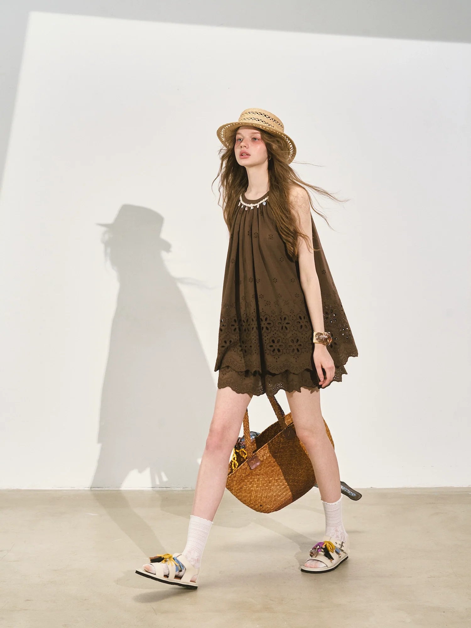 Vacation-Style Sleeveless Top & Skirt Set