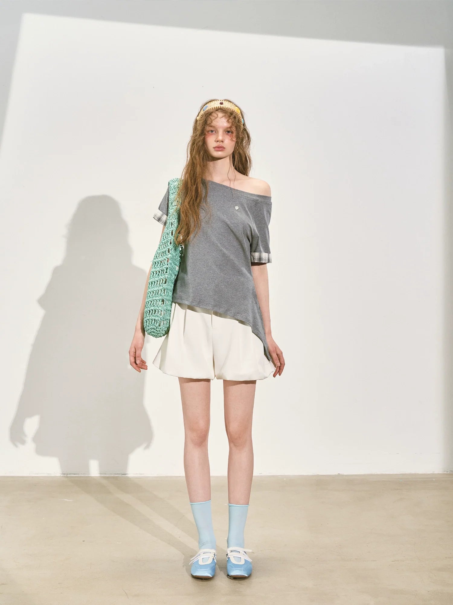 A-line Puff Wide-leg Shorts