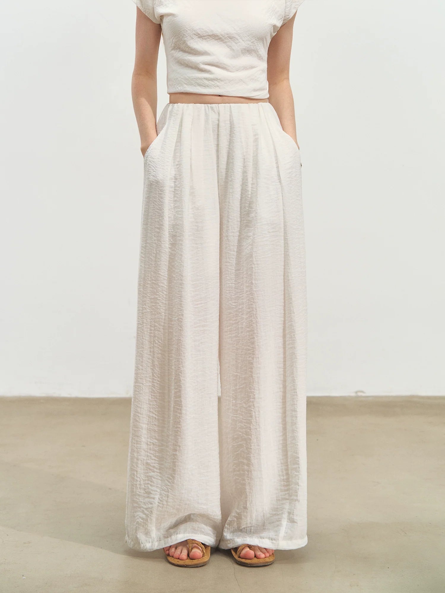 Draped Lazy Asymmetric Shoulder Convertible Top Set