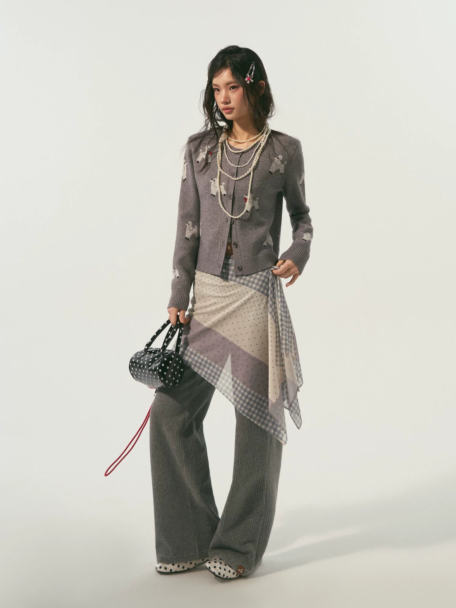 Dog Jacquard Cardigan