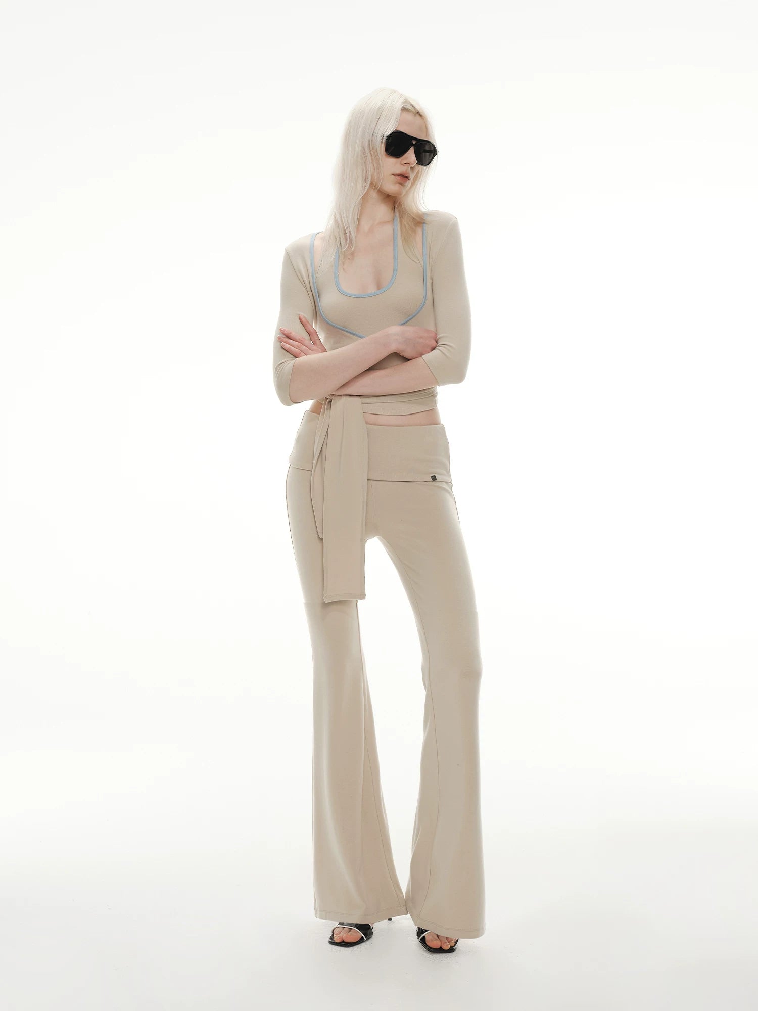 Cross Tie Yoga Pants Set
