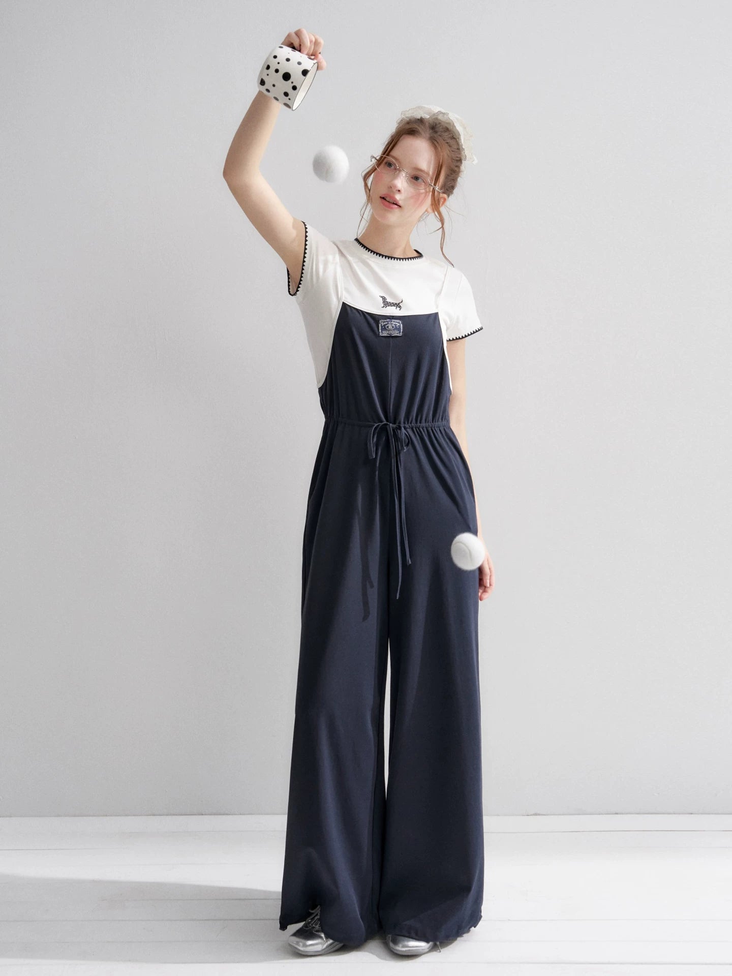 Drawstring Wide-Leg Jumpsuit