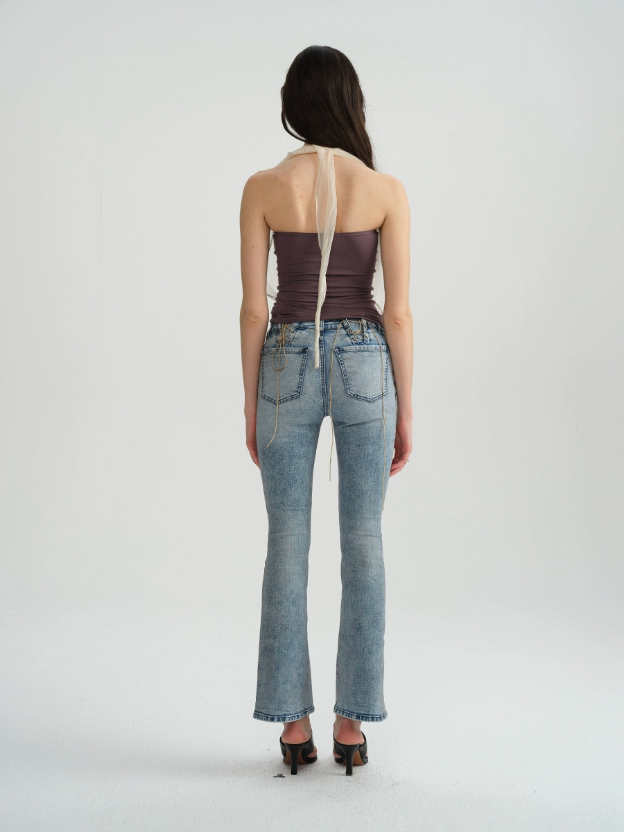 Sequin Mesh Layered Bustier Top