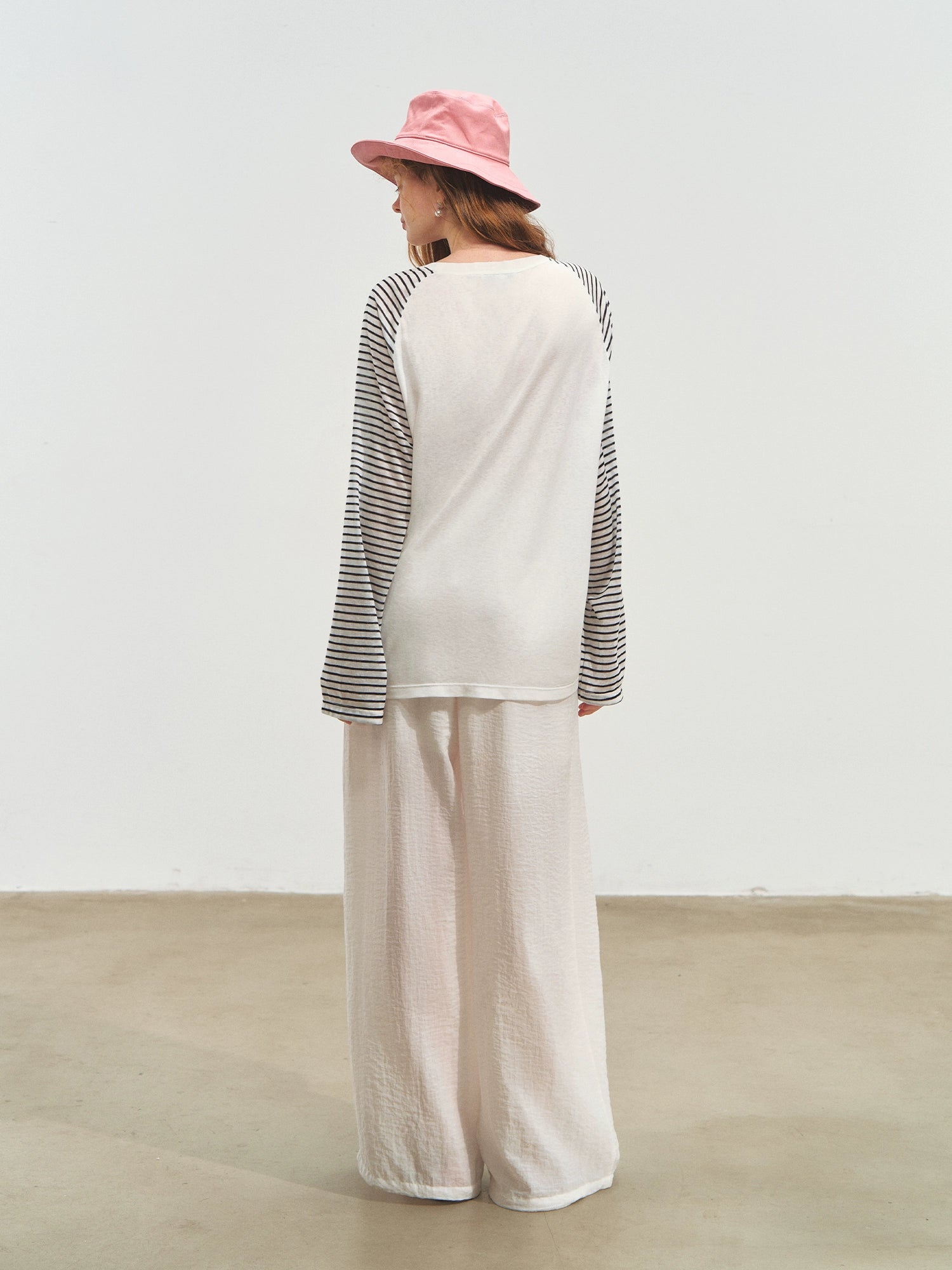 Striped Spliced Sunscreen Cover-up