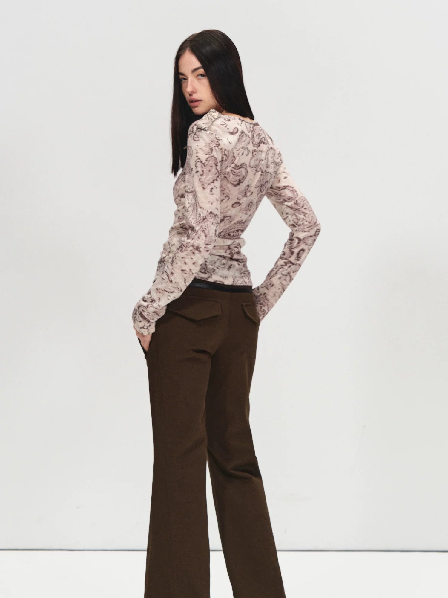 Paisley Henley Long Sleeve Tee