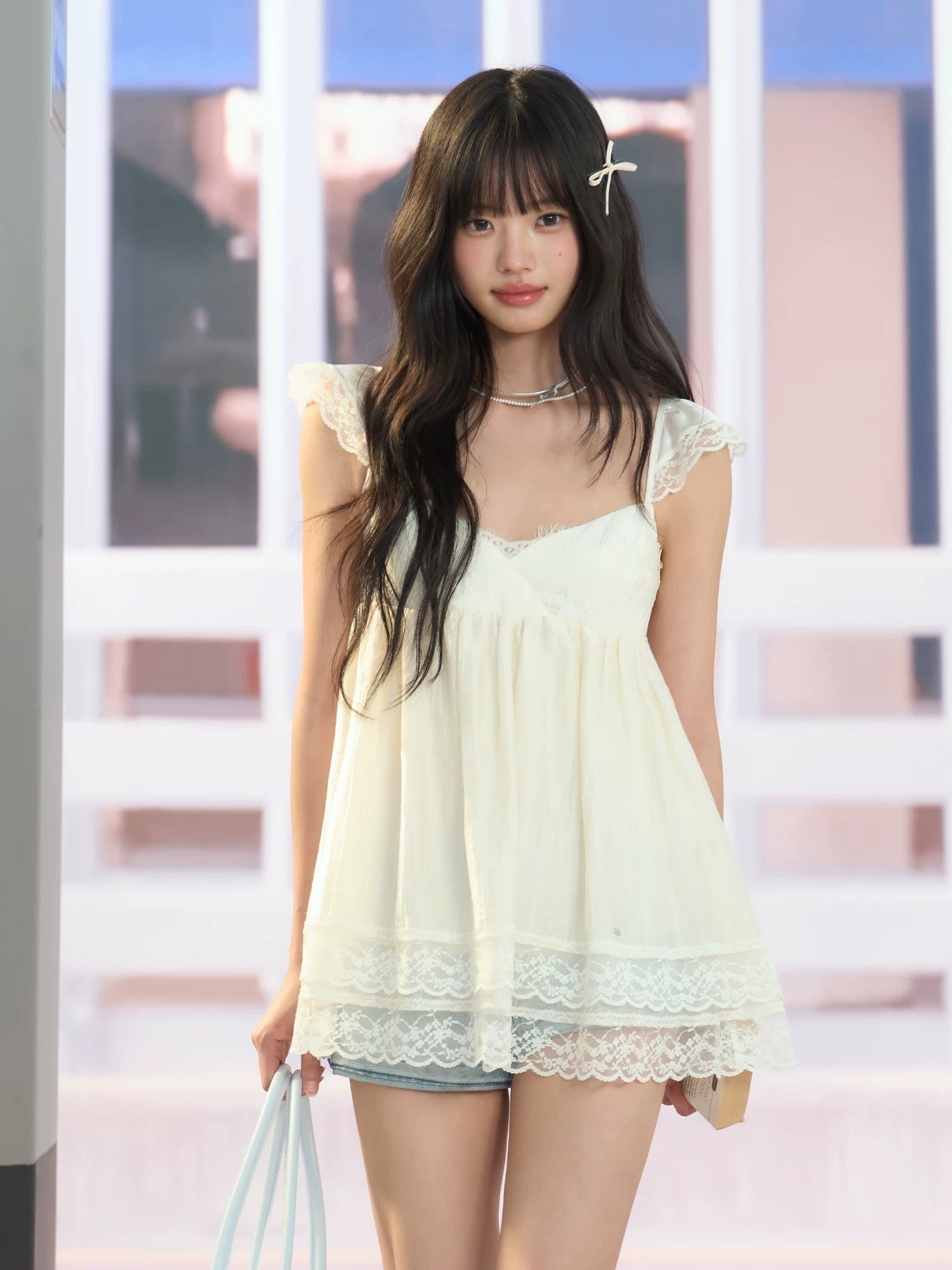 Lace Flutter Sleeve Top
