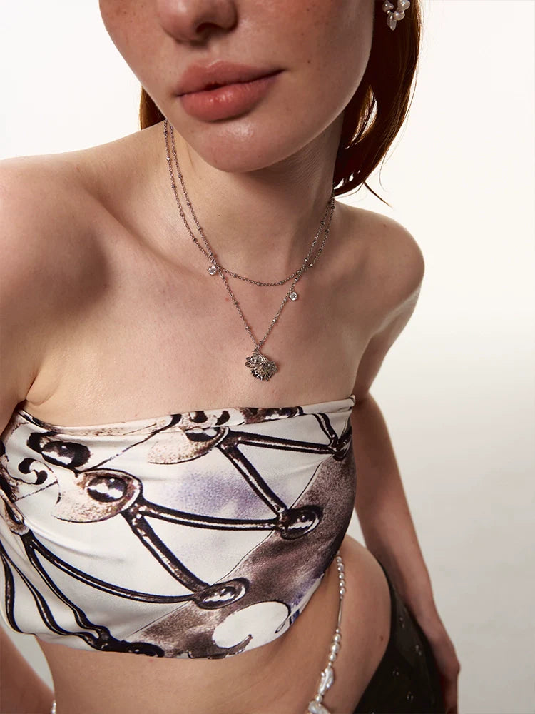 Conch Double Layer Overlapping Choker