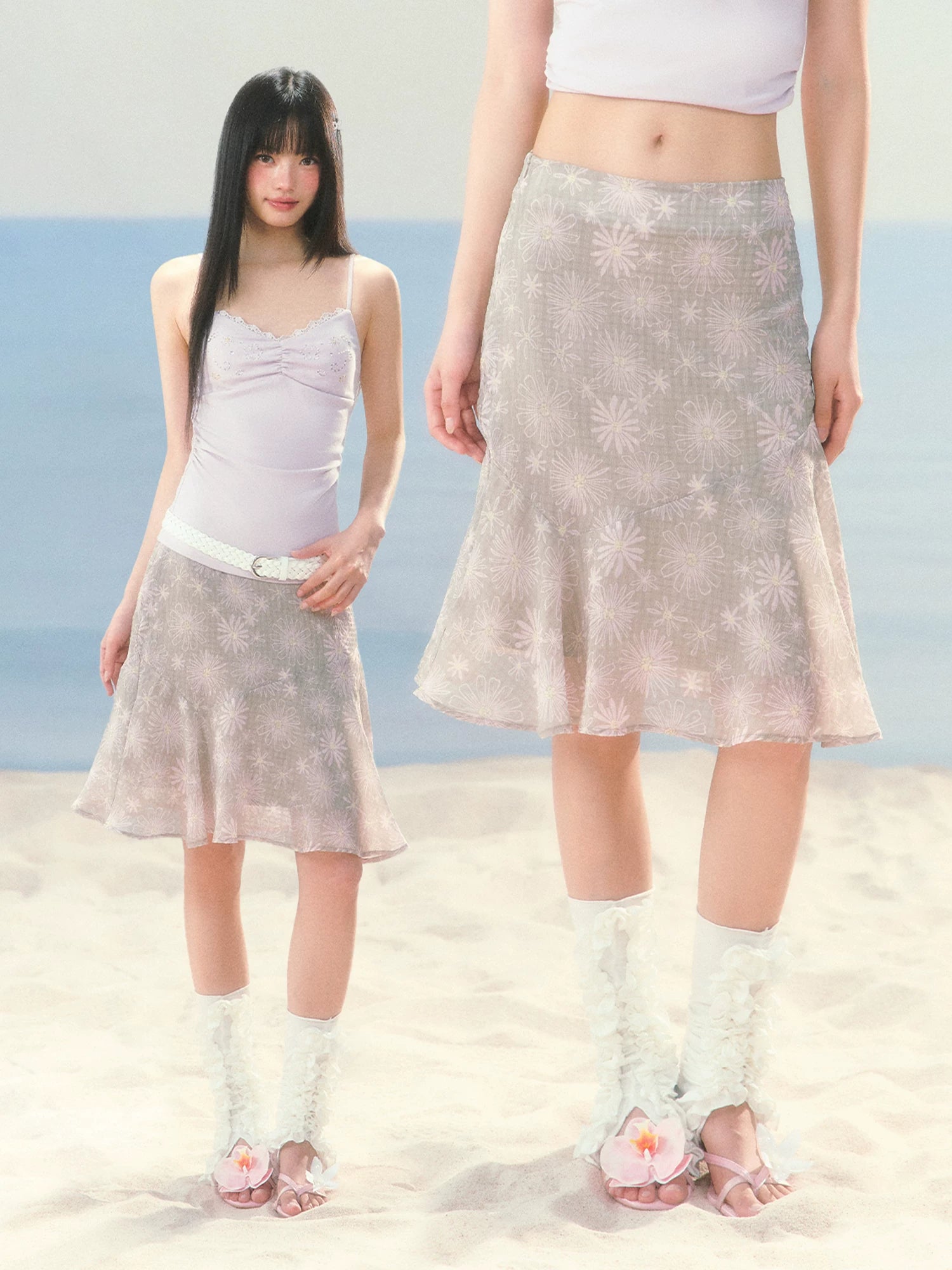 Daisy Chiffon Mermaid Skirt