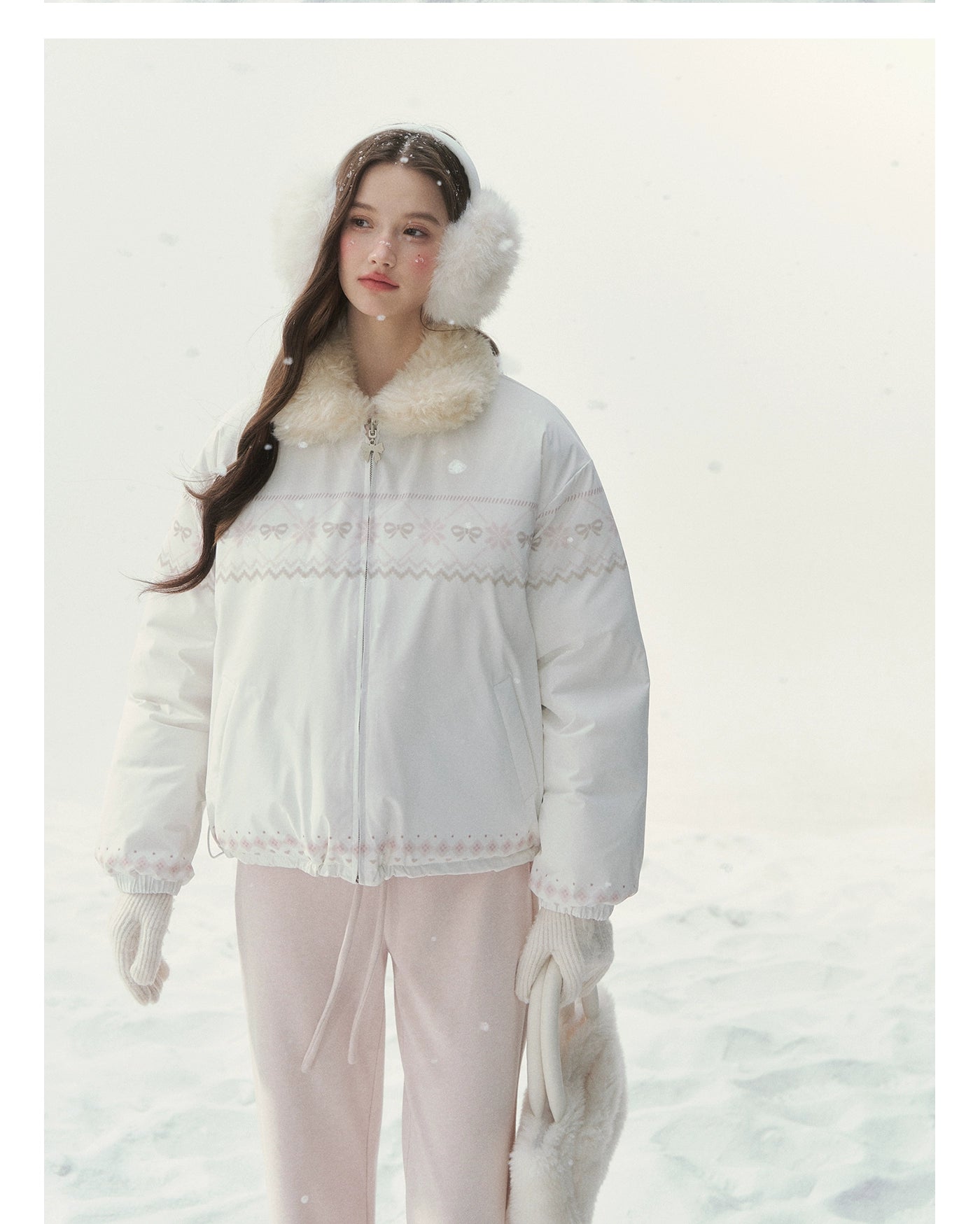 Reversible Fair Isle Down Jacket