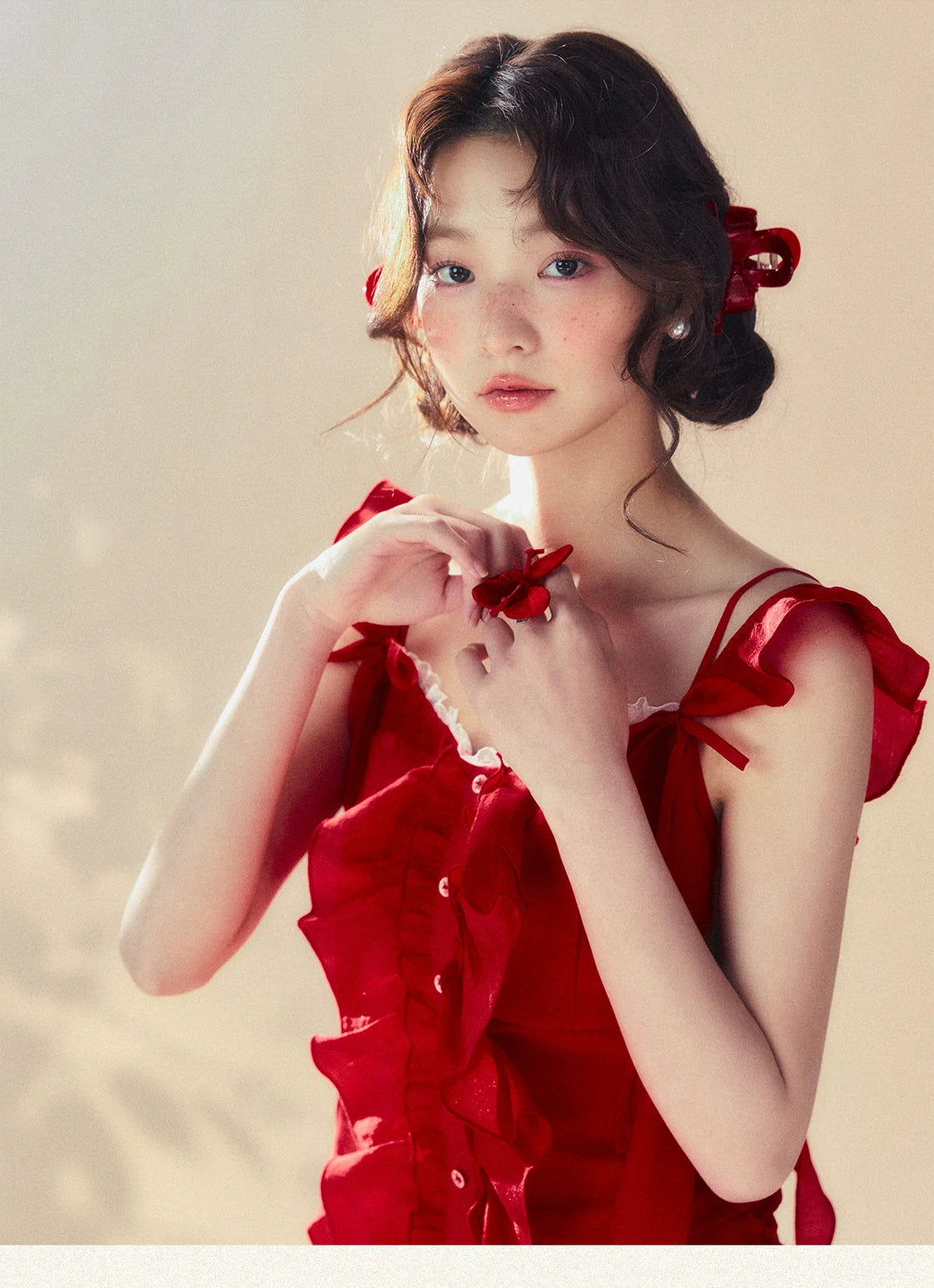 Red Spaghetti Strap Dress