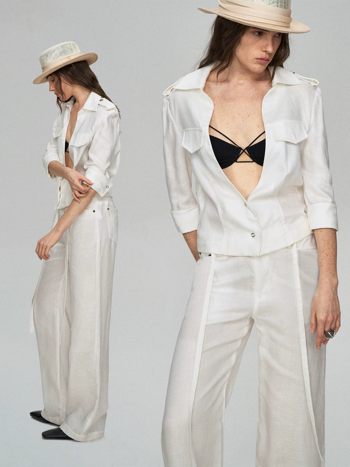 Lyocell Linen Shirt Pants Set